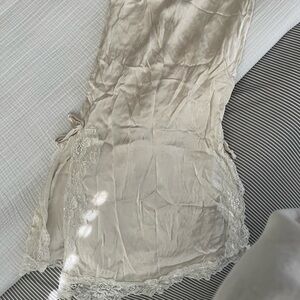 Pac Sun satin and lace midi skirt